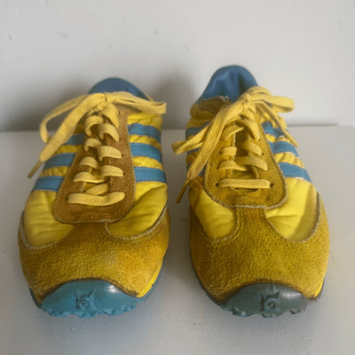 Vintage 70s Sears The Winner II Sneakers Retro Yellow Blue Restoration Project