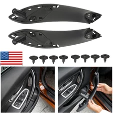 1 Pair For BMW F30 F80 F31 Front Left & Right Inner Trim Door Pull Handle Black