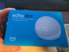 Amazon Echo Dot 5 Blau mit Uhr Smart Lautspre...