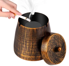 Outdoor Ashtrays for Patio with Lid, Ash Trays with Covers Outdoor, Odorless