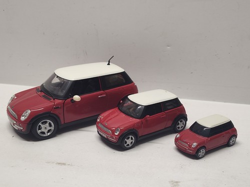 Maisto Red Mini Cooper x3 Three sizes 1:24 1:36 1:64 Diecast Toy Cars - Picture 1 of 24