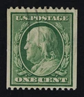 CKStamps: US Stamps Collection Scott#348 1c Franklin Used 21mm