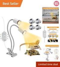 Dimmable Reptile Heat Lamp - Perfect for Turtles, Lizards, Snakes More