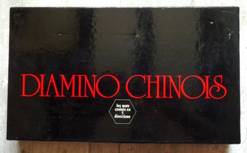 Vintage jeu de Société - Jeu De Mots Croisés - DIAMINO CHINOIS Tbe LIV OFFERTE