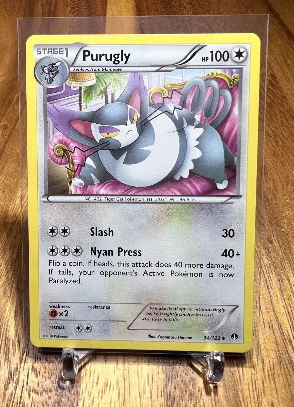 Purugly 94/122 XY Breakpoint Pokemon Card NM