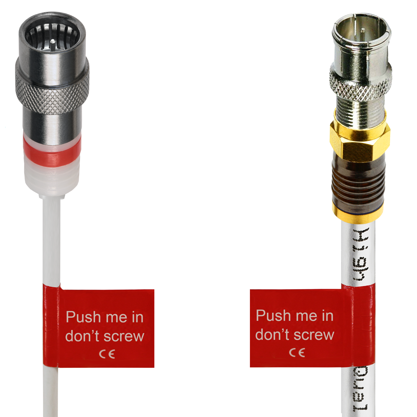 Push on Quick F Extension Cable for Virgin Media Broadband Modem Router
