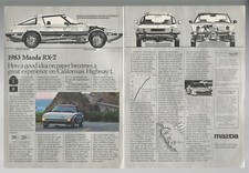 1983 MAZDA RX-7 2-page advertisement, Mazda RX 7, cutaway drawing print ad
