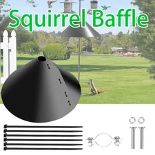 Squirrel Baffle for Bird Feeder Pole - Hang Mount Raccoon and Squirrel Guard USA
