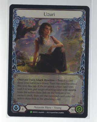 Flesh and Blood Uzuri Promo HER083 Rainbow Foil FaB TCG Card Flesh and Blood Uzuri Promo HER083 Rainbow Foil FaB TCG Card