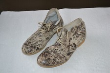 Kim Kay Schuhe gr. 39 beige braun Camouflage Halbschuhe Boots Leder lederschuhe