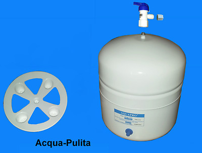 Serbatoio Pressurizzato WOHPNLE 3,2 Galloni (12L) Per Osmosi Inversa – Acciaio, Valvola A Sfera, ABS Alimentare