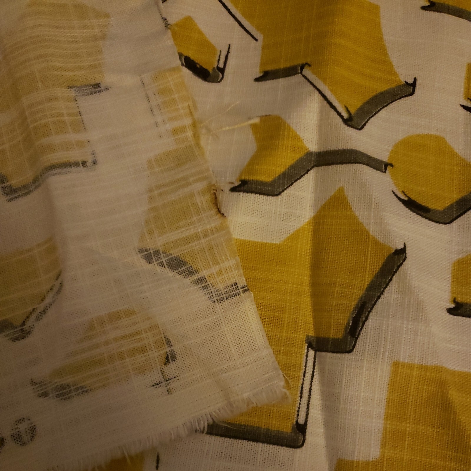 Richloom Yellow & Gray Fabric eBay