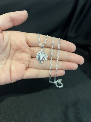 925 Sterling Silber Damen Sonne Mond Finsternis Anhänger & Seemann Kette 18 20 22 24 
