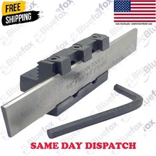 Lathe Adjustable Type Parting Cut Off Tool Holder 10mm Shank With 3/4" HSS Blade