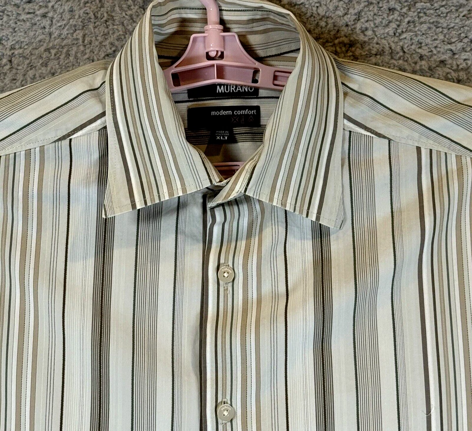 Camisa de manga larga marrón XLT de Murano Buttom Up para hombre Foto 4 de 4