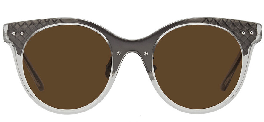 Новые солнцезащитные очки BOTTEGA VENETA коричневого цвета Кошачий глаз Артикул BV0143S 002