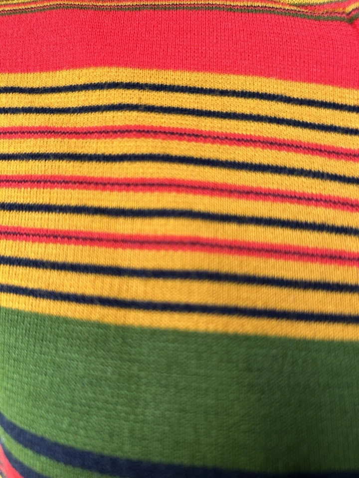 Chaleco De Colección Jack Invierno Años 70 Para Mujer S/M Multi Rayas Cremallera Frontal Excelente Foto 3 de 4