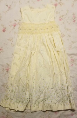  Yellow Rare Editions Floral Dress Size 5 