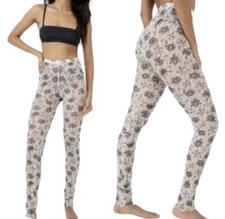 Free People Lace Ivory Black Leggings S