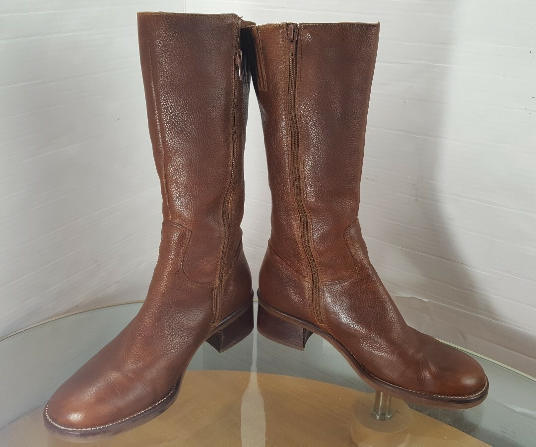 womens wide calf leather boots
