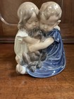 Vintage Royal Copenhagen Denmark Children With Puppy Porcelain Figurine