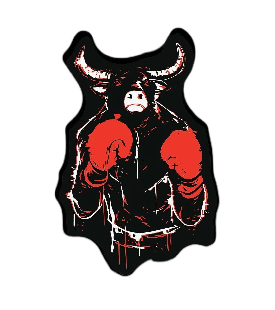 Boxing Bull Vinyl Sticker Decal for Cars Laptops Walls