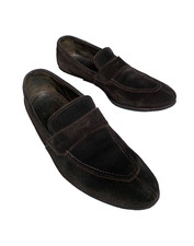 Mens Loafers Prada Suede Dark Brown Vintage Shoes size EUR 42