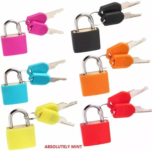 2x 23mm Mini Small Padlock Door Travel Suitcase Luggage Bag Lock Padlocks Locker - Picture 9 of 13