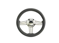 VOLANTE BARCA GOMMONE GRIGIO INOX Ø 350 MM