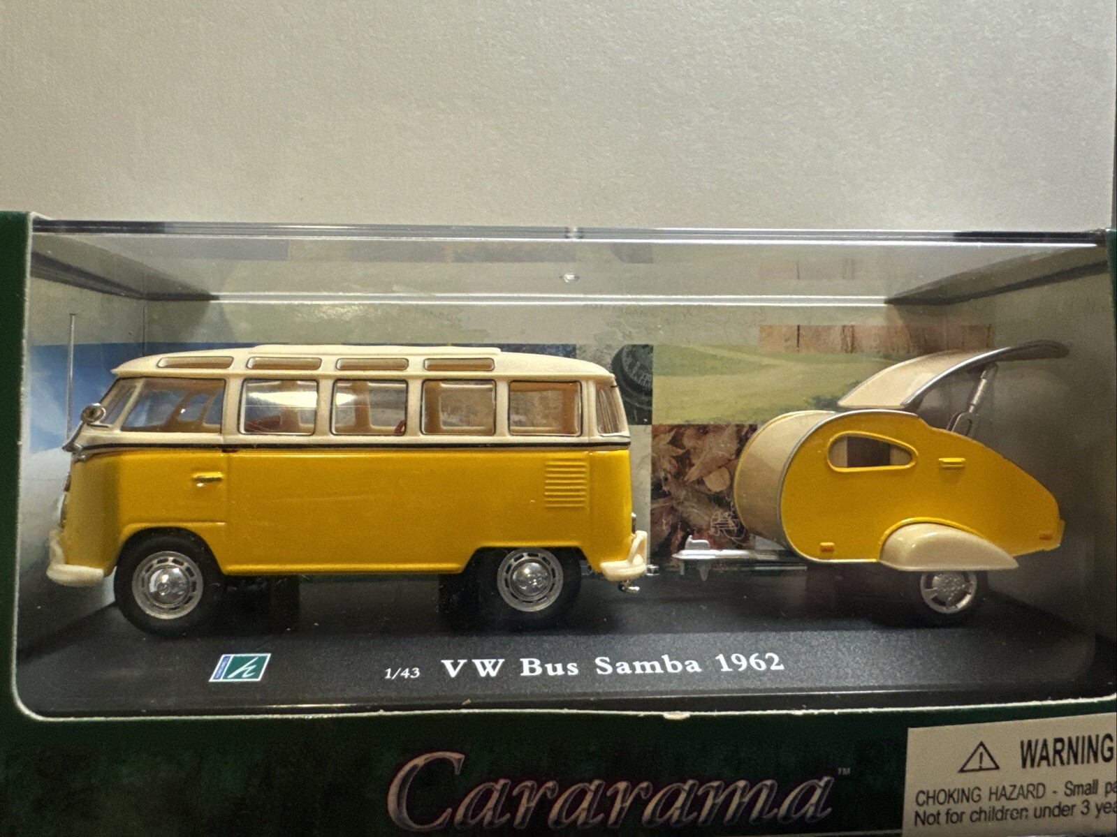 HONGWELL Volkswagen VW Bully Samba (Yellow) 1/43 Scale Diecast Model NEW, RARE!