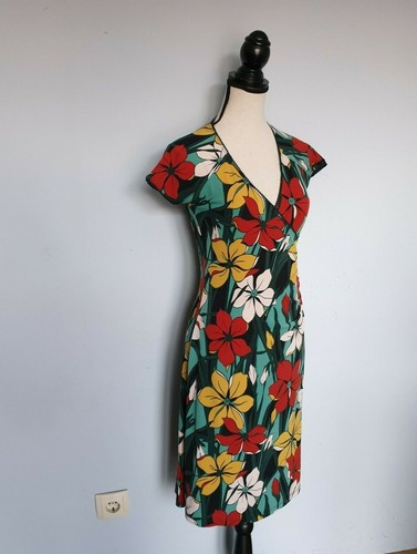 Women's KING LOUIE multicolor dress dresses short sleeve size S - Picture 2 of 8