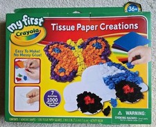 Crayola Papel de Pañuelo Creaciones Arte Artesanía Kit Set Niños Artesanías TOTALMENTE NUEVO FUERA DE STOCK