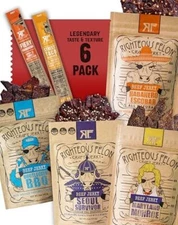 Righteous Felon Beef Jerky & Meat Sticks Variety Pack | Gluten Free Beef Jerk...