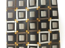 Haggar Necktie Tie Men Multicolor Geometric EUC