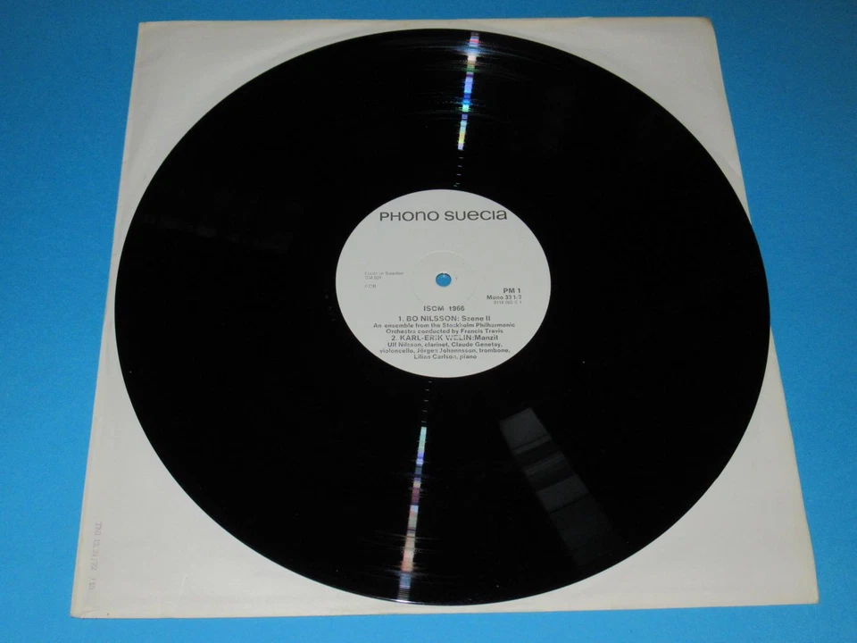 V.A. / ISCM World Music Festival 1966 (Phono Suecia PM 1) White Label Promo LP - Bild 2 von 3