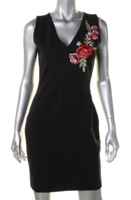 knee length dresses for ladies Sleeveless Ponte Midi Dress-Passion Flower main image 1