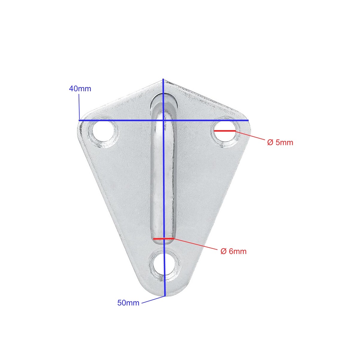 Abspannhaken 2-Loch, Länge 65 Mm, LA 45 Mm | 020010256 - Foto 3