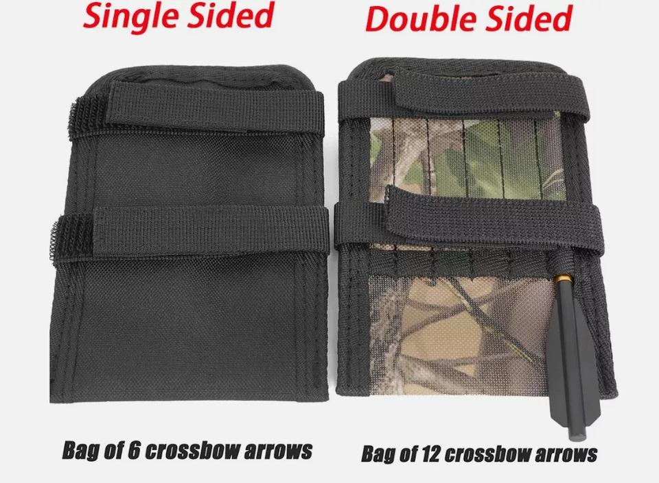 Archery Arrow Quiver Bag Bolt Pocket Holder Crossbow Double-Side Hunting Target - Image 4 of 4