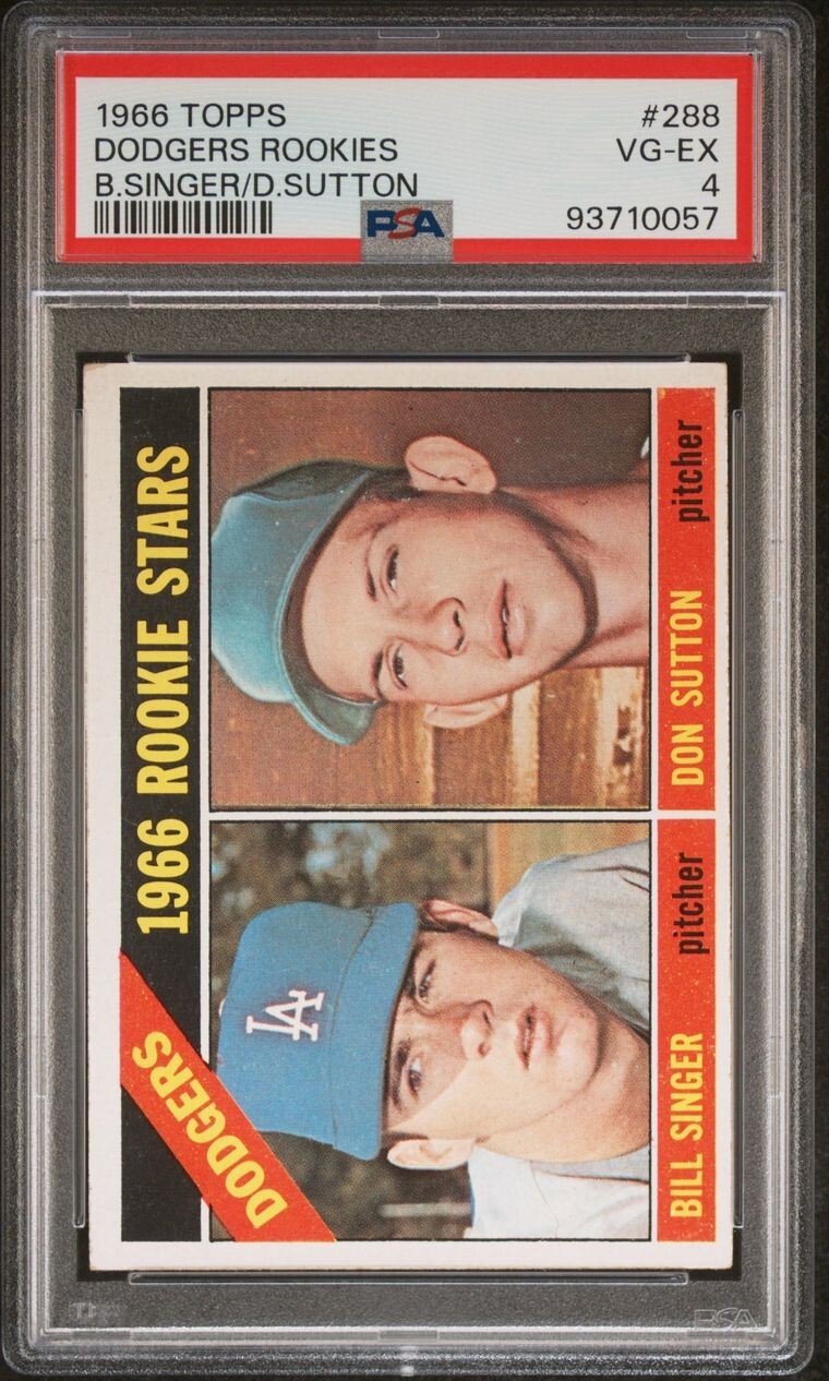 1966 Topps Don Sutton ROOKIE (JUST GRADED) PSA 4 #288 Dodgers RC Singer ~0057