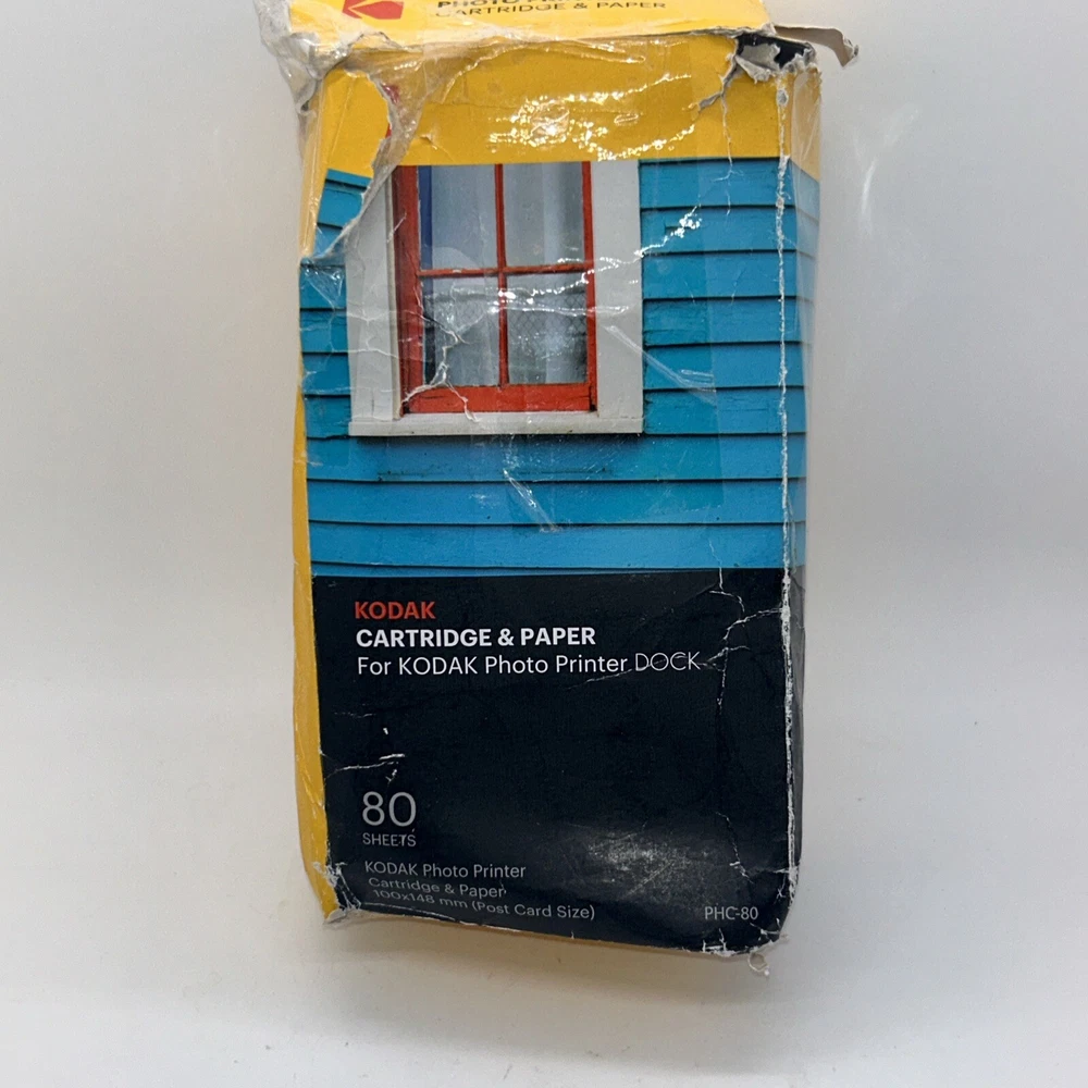Kodak PHC-80 Photo Printer Cartridge & Paper 80 Sheets 100x148 mm Post Card