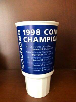 1998 Denver Broncos Conference Champions Plastic Cup