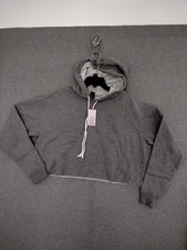 Wild Fable Crop Hoodie Women's Color Heather Grey Size L 331-11-0570