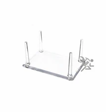 (6) Hunting Duck Decoy Fossil Geode Mineral Display Stands, 3" Four Peg Holders