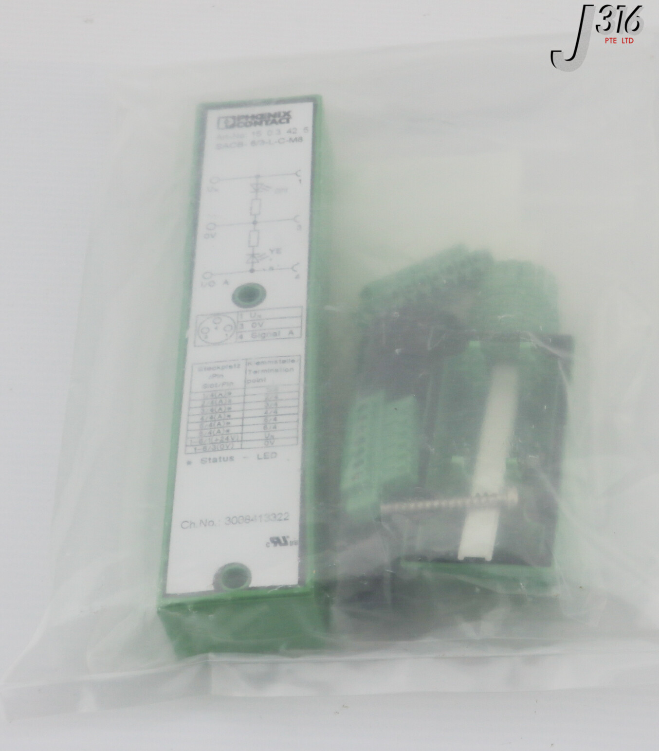 30848 PHOENIX CONTACT SENSOR ACTUATOR BOX, 1503425 (NEW) SACB-6/3  