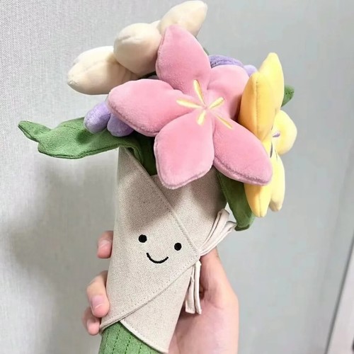 Jelly Cat Bouquet Puppe Mädchen Geschenk Valentinstag Hochzeit Handheld Blumen- - Bild 3 von 15