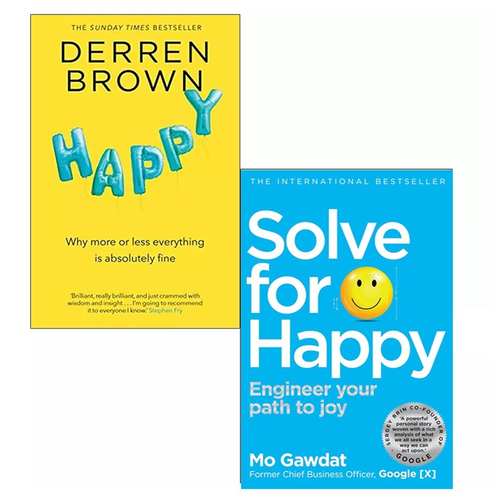 Happy by Derren Brown & Solve for Happy by Mo Gawdat 2 Books Collection Set NEW