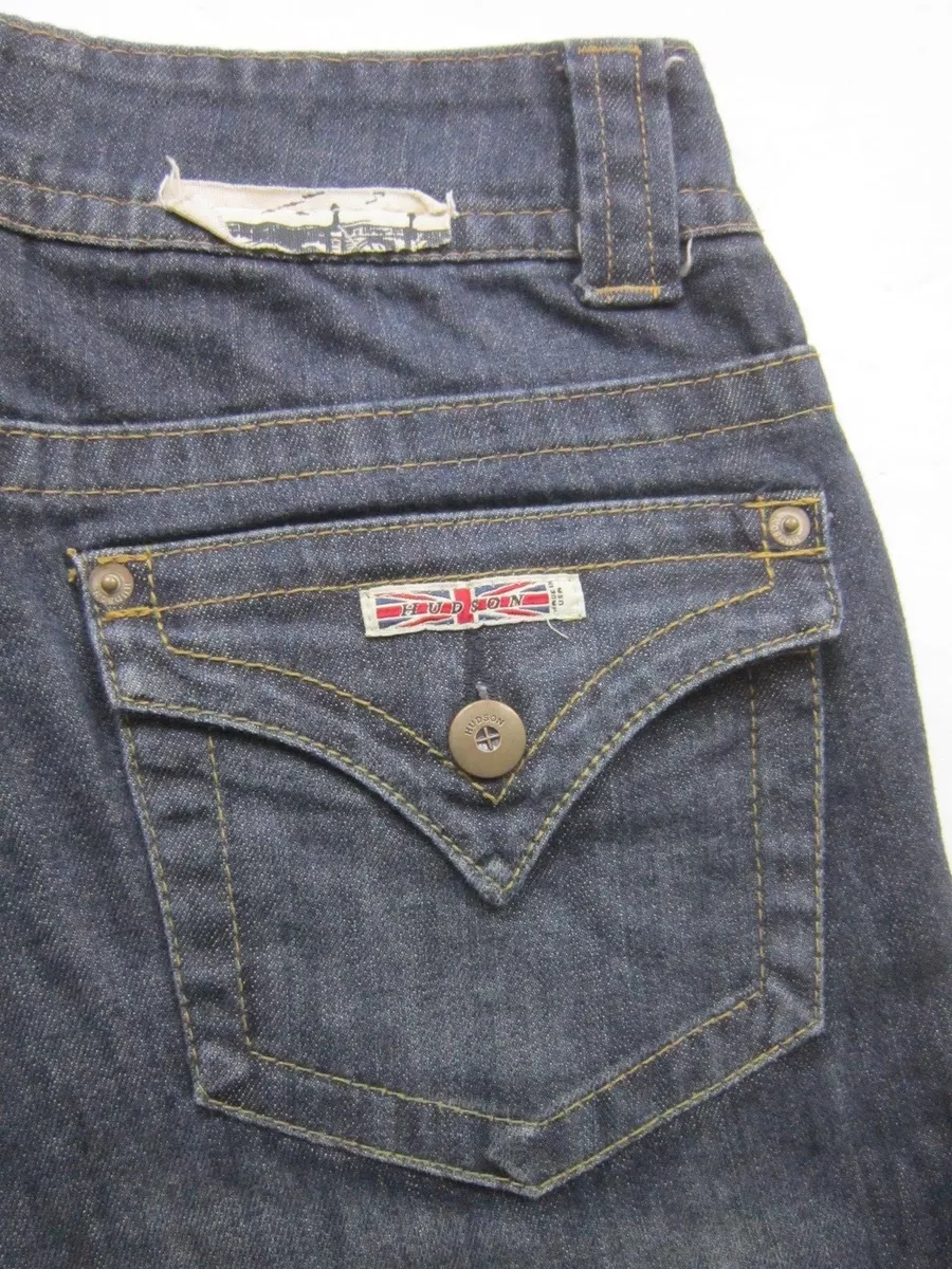 HUDSON JEANS VINTAGE SIGNATURE POCKETS BOOT CUT WOMEN'S BLUE JEANS SIZE 25  X 33