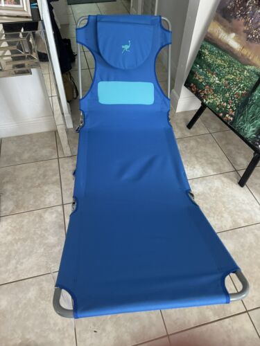 Ostrich CHS-1002B Portable Poolside Beach Chair - Blue - Picture 2 of 2