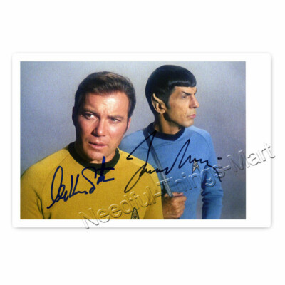William Shatner &Leonard Nimoy Star Trek  Kirk & Spock - Autogrammfoto 