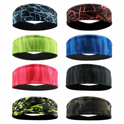 1/2/3Pack Sports Sweatband Hair Band Baseball Running Headband for Men Women US